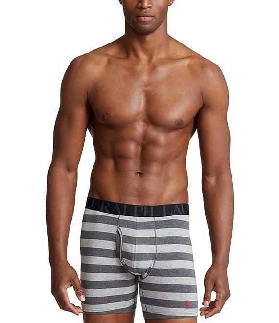 Polo Ralph Lauren Classic Fit Striped & Solid Boxer Briefs 3-Pack Product Image