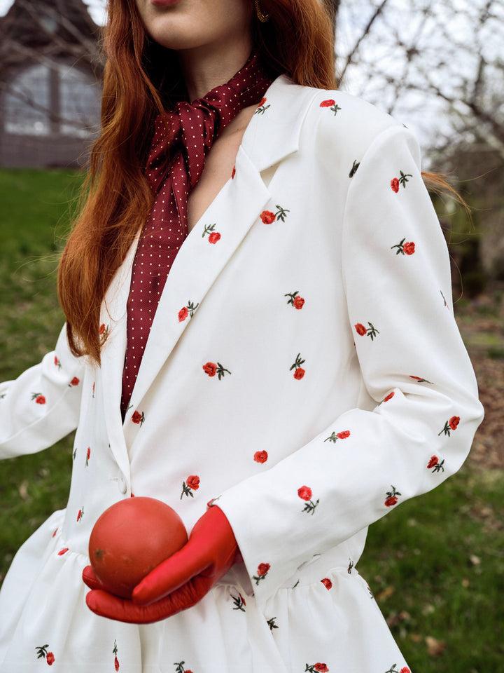 Talia Blazer Dress — White Product Image