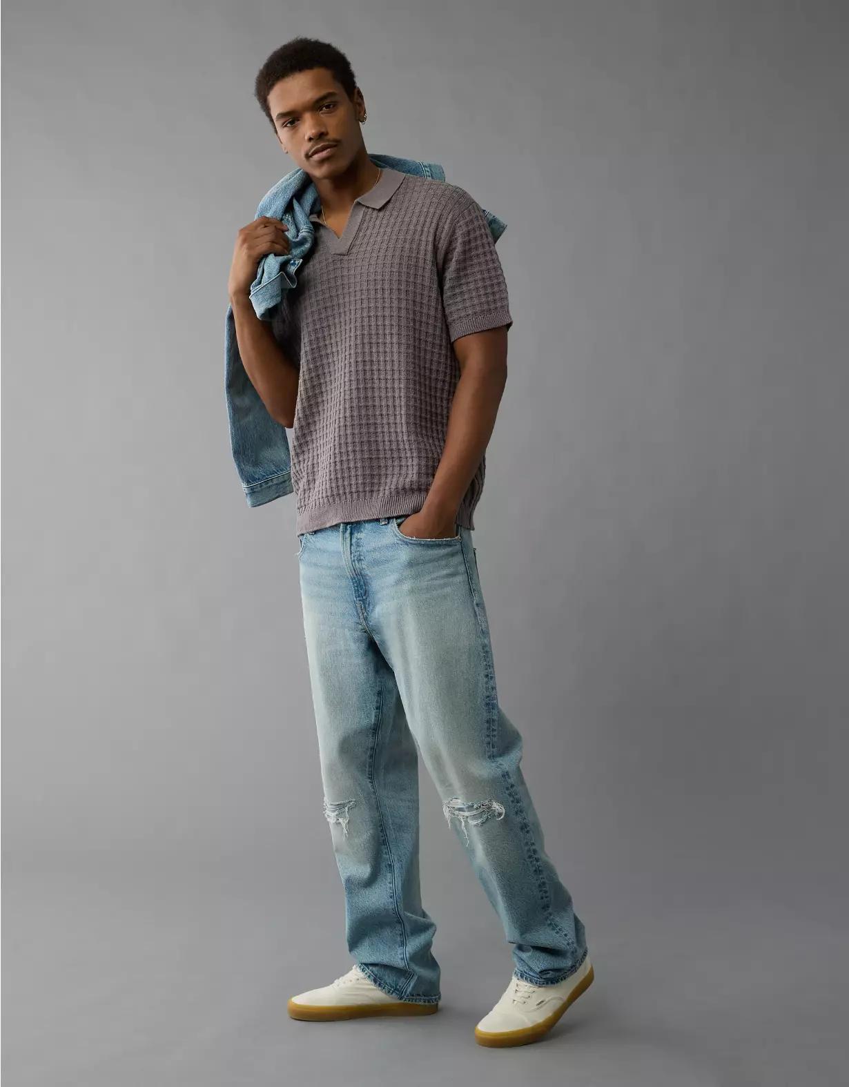 AE Weekend Sweater Polo Shirt Product Image