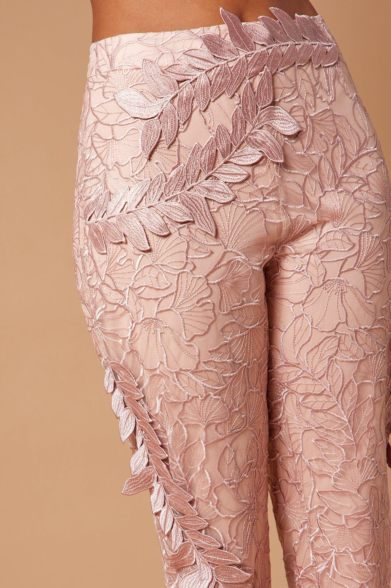 Clarissa Embroidered Pant - Rose Product Image