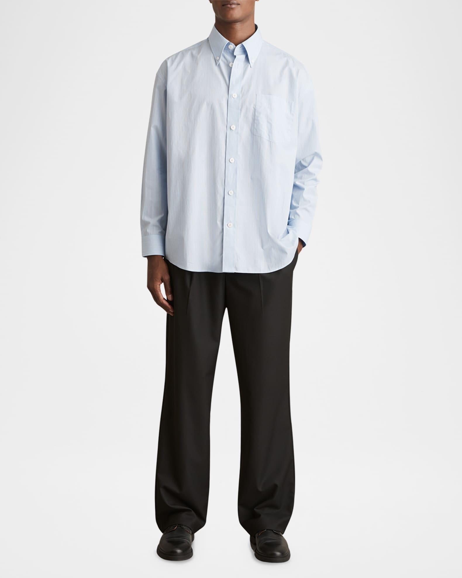 Mens Breathe Oversized Stripe Cotton Sport Shirt Product Image