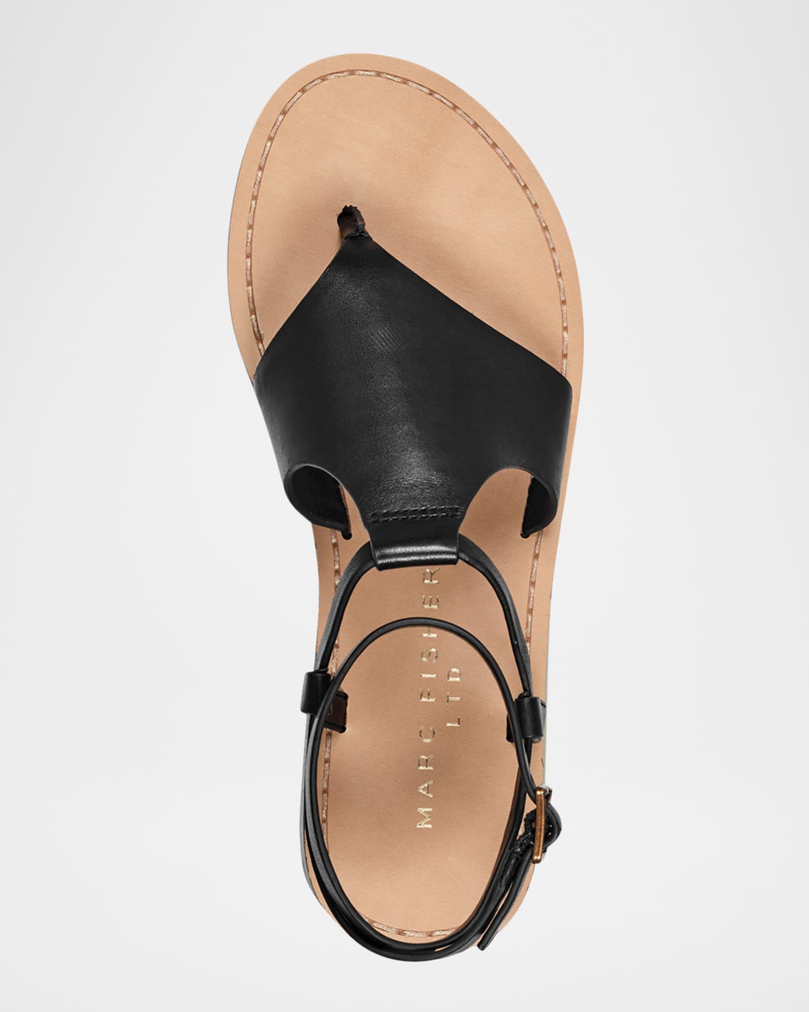 Lillie Flat Leather Sandals Product Image
