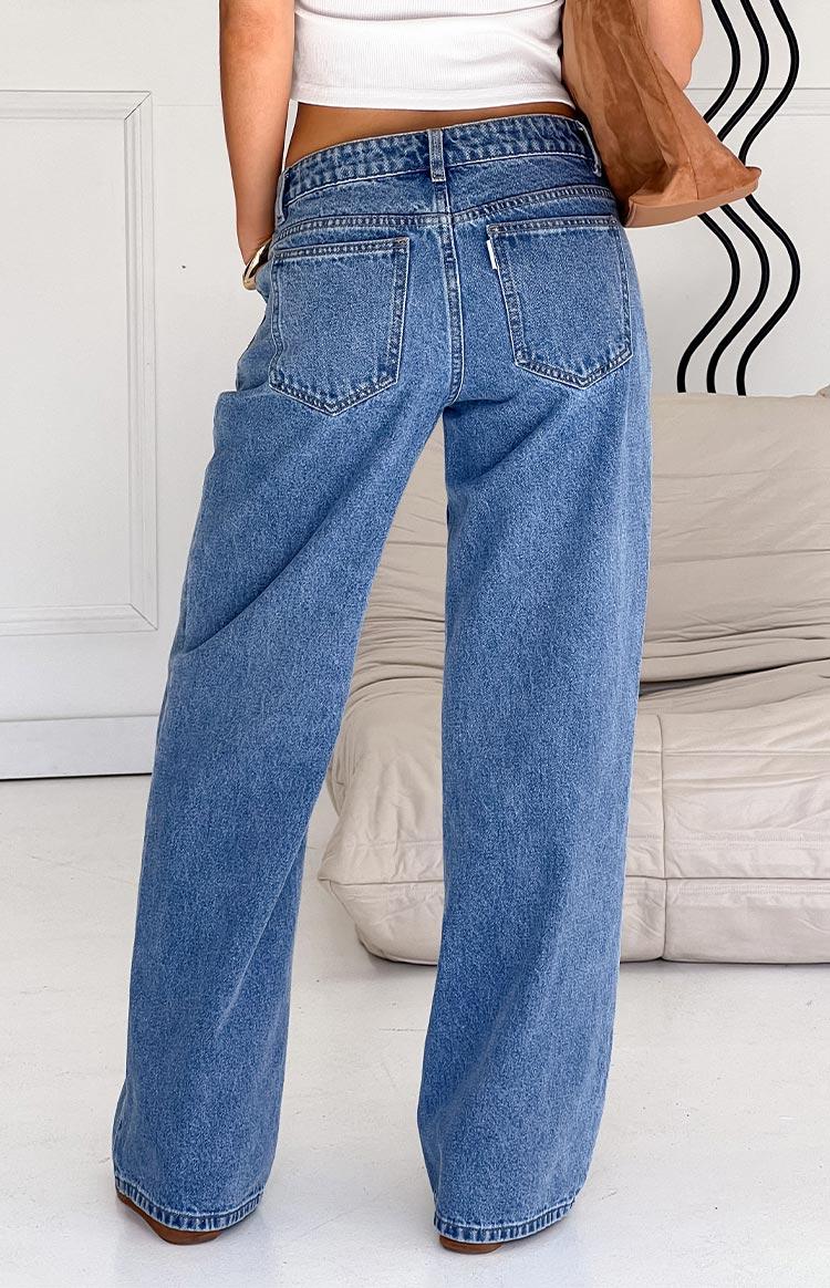 Beau Mid Wash Tie Waist Denim Jeans Baby Product Image