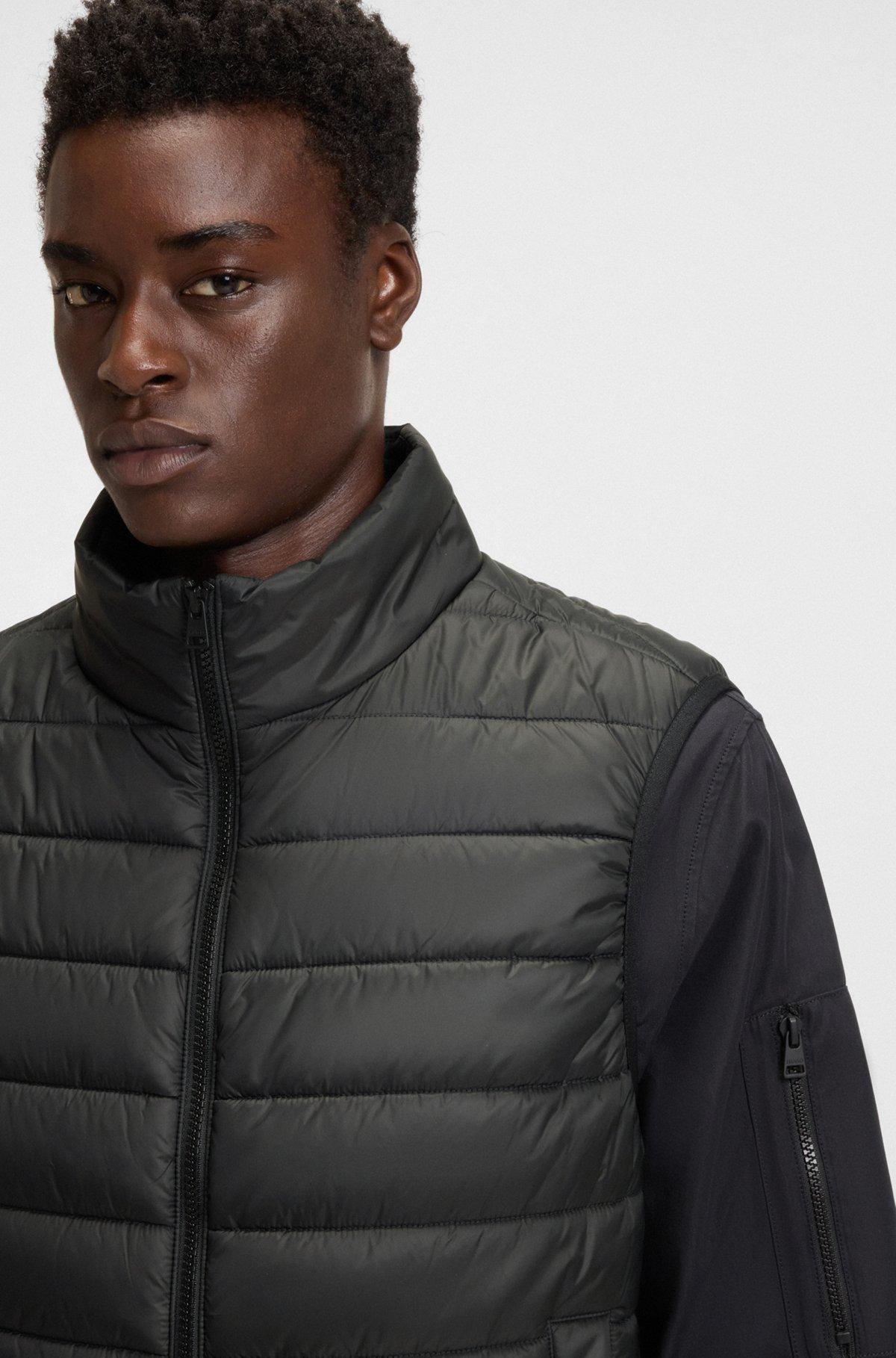 Water-repellent gilet with logo print Product Image