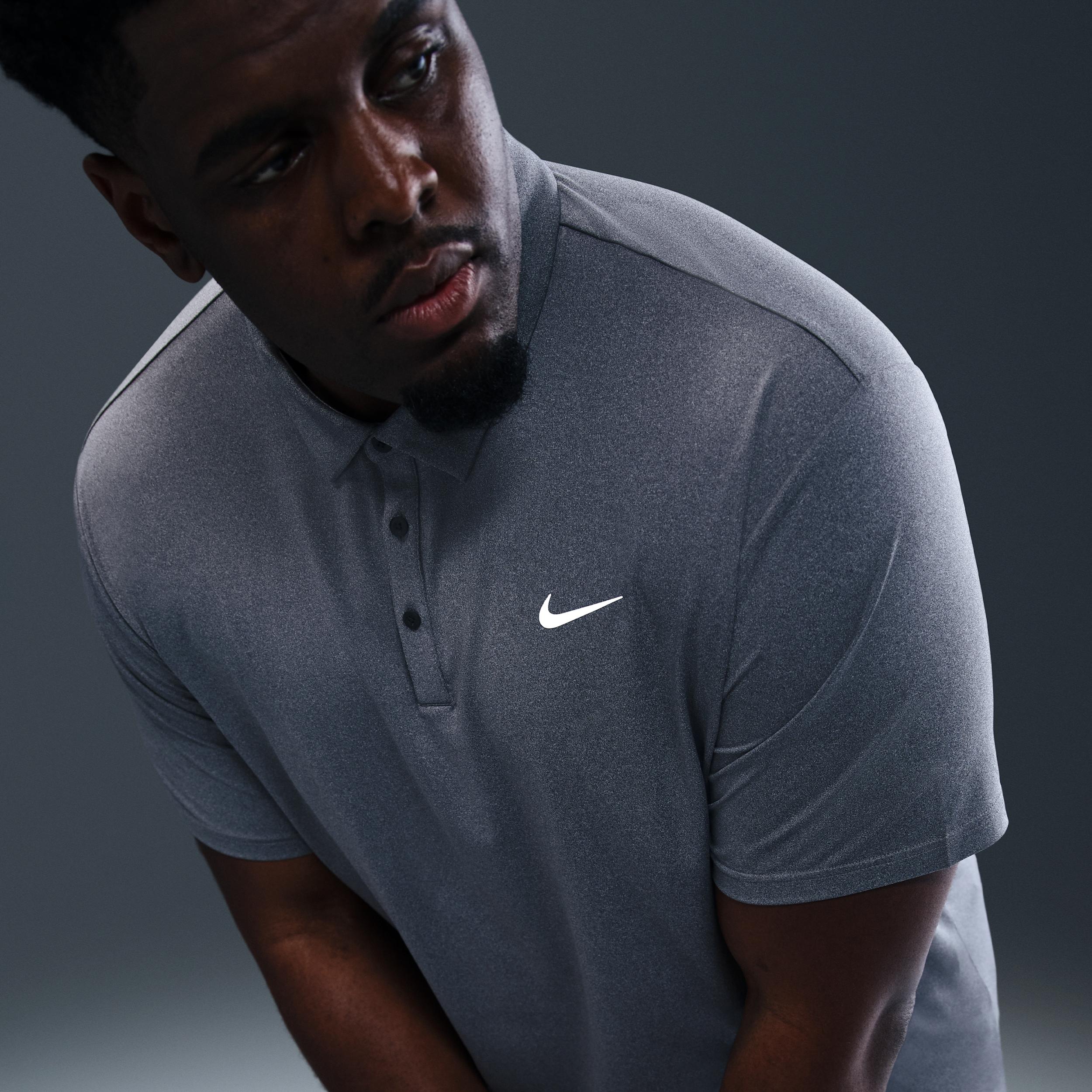 Nike Mens Tour Dri-FIT Heathered Golf Polo | FZ7473-010 Product Image