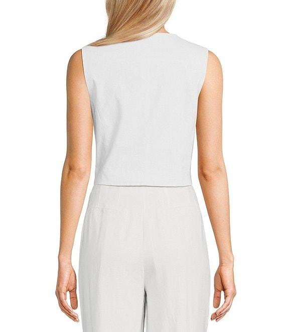 Takara Sleeveless Linen-Blend Coordinating Vest Product Image