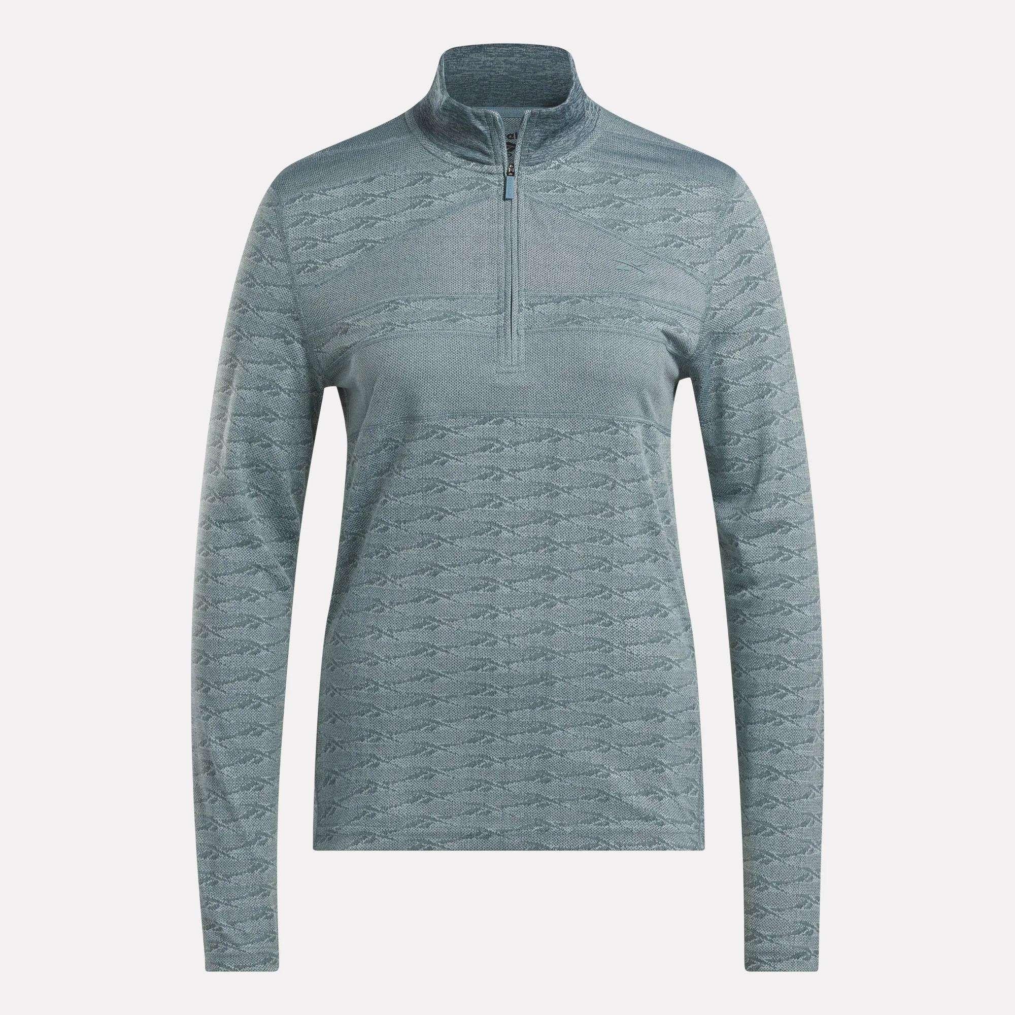 Women's Long Sleeve Engineered Vector Jacquard 1/4 Zip Golf Pullover Top Female Product Image
