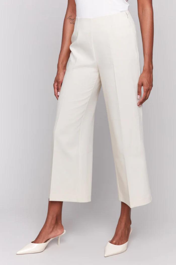 Cropped Wide Leg Pants Product Image