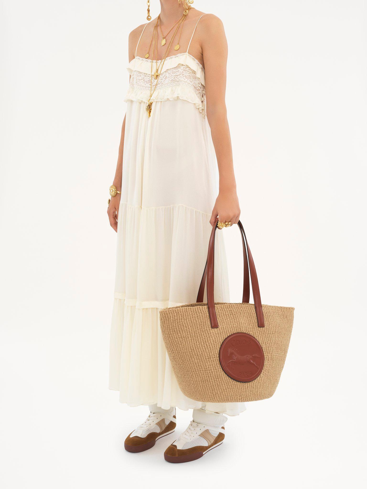 Large Horse Medal basket in natural fibers Product Image