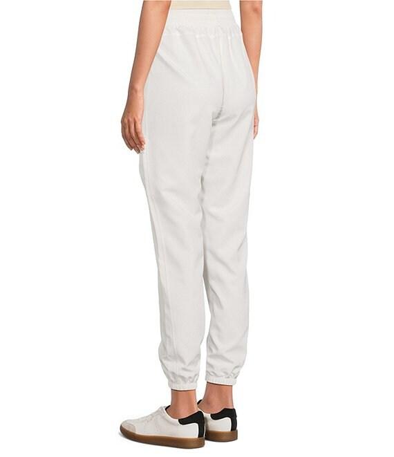 Kinesis Woven Elastic Cinched Cuff Ribbed Waistband Flap Pocket Ankle Joggers Product Image