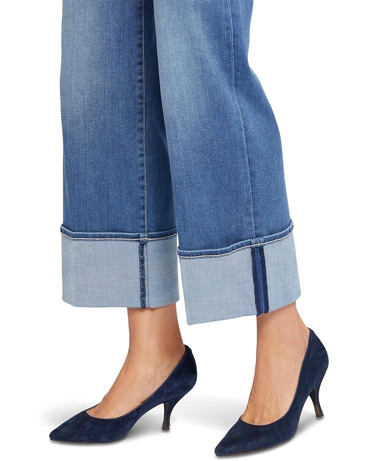 Teresa Wide Leg Exposed Button Fly Jeans in Costa Brava Product Image