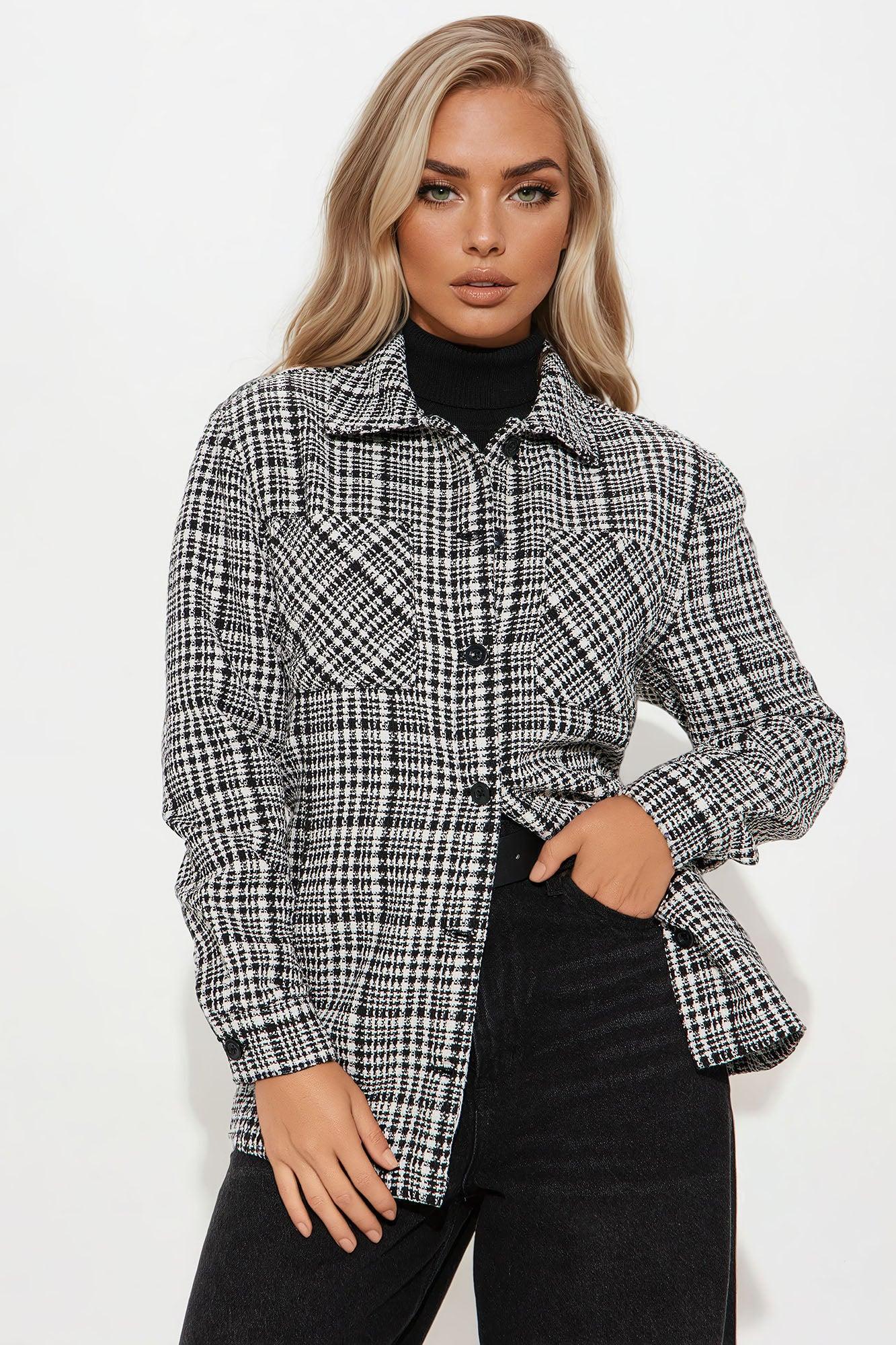 Jamie Tweed Overshirt - Black/combo Product Image