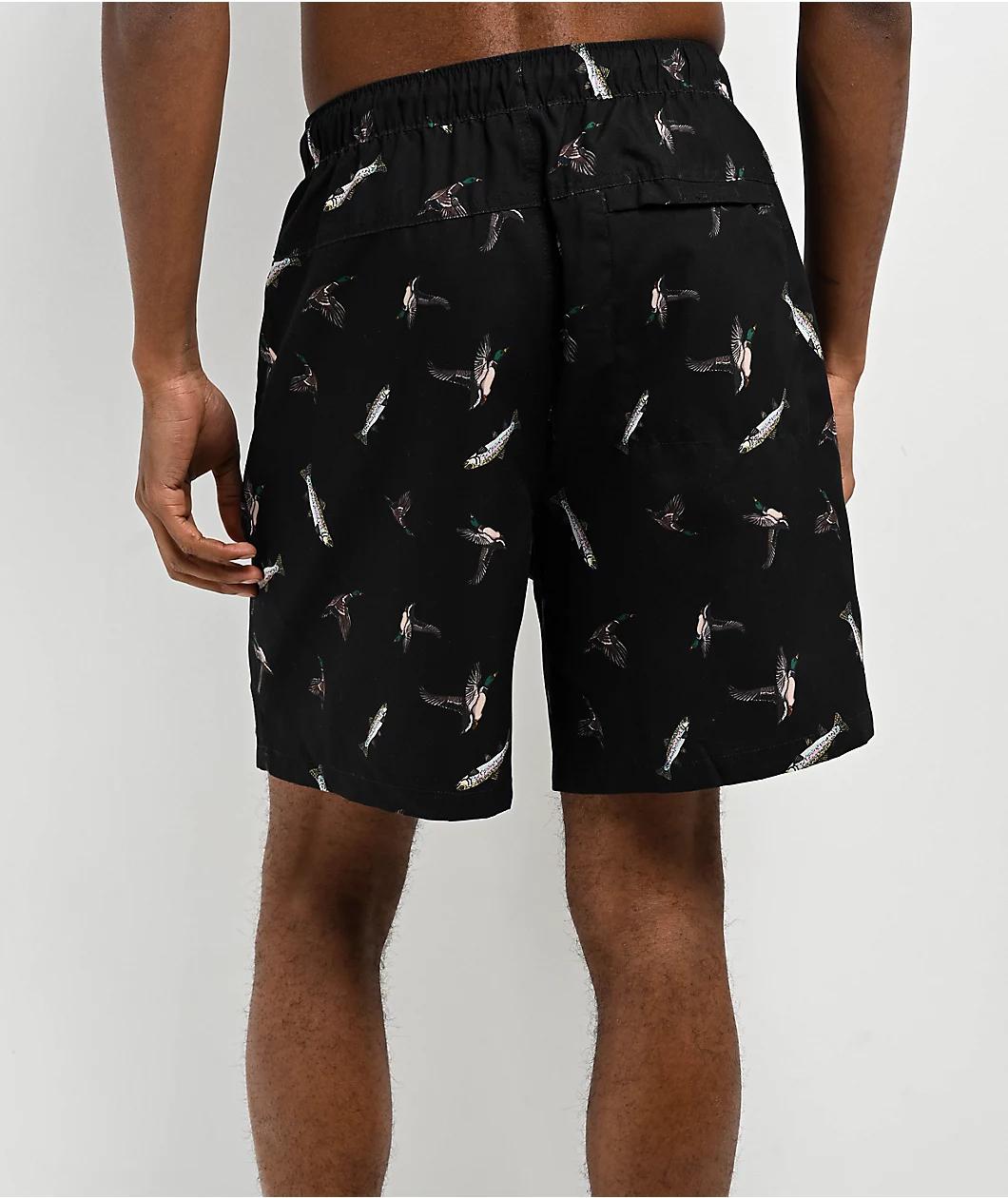 Dravus Kingfisher Black Board shorts Product Image