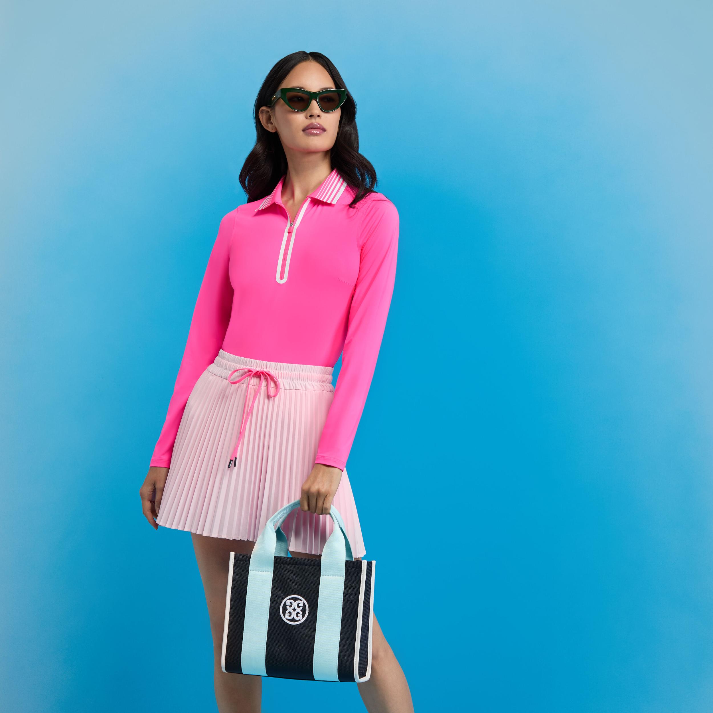 SILKY TECH NYLON QUARTER ZIP POLO Product Image