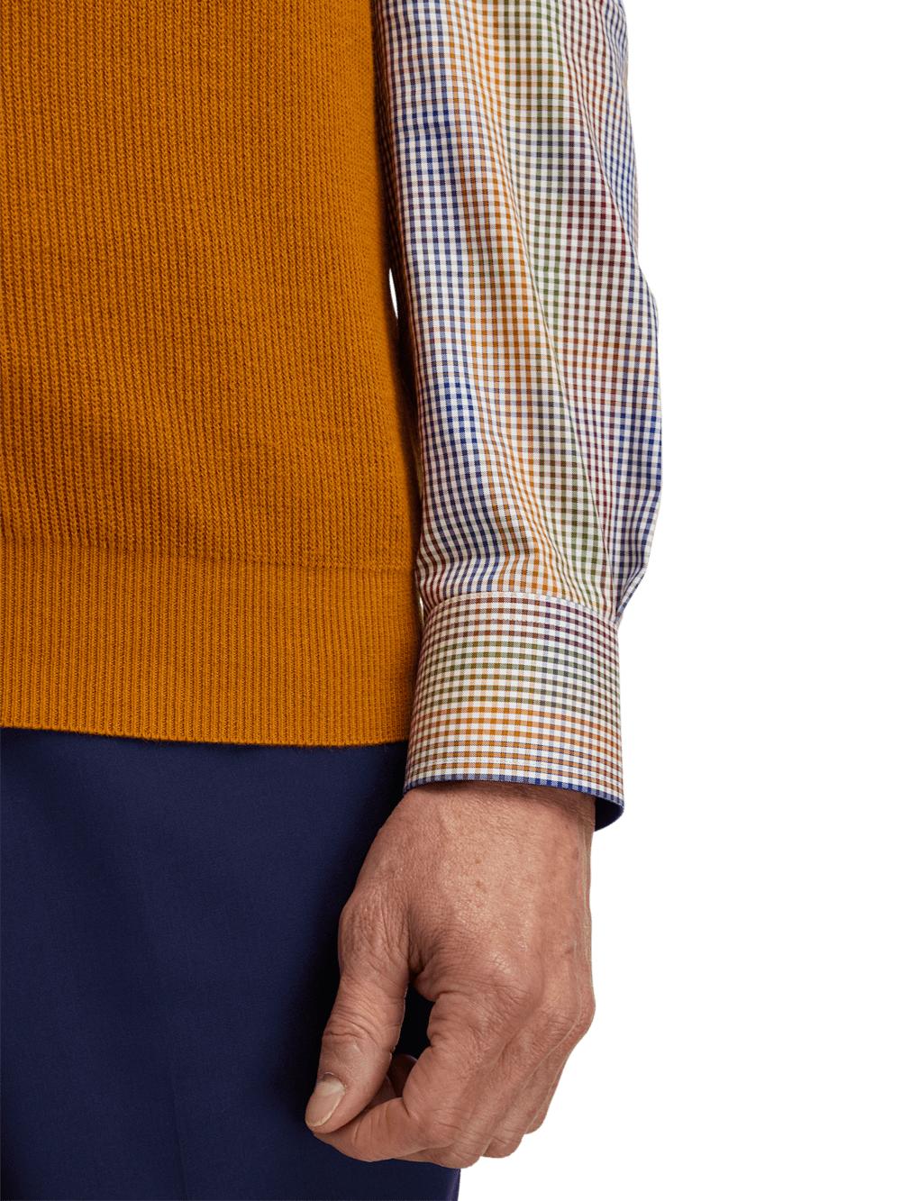 Cotton Full Zip Mock Neck Vest - Rust Product Image