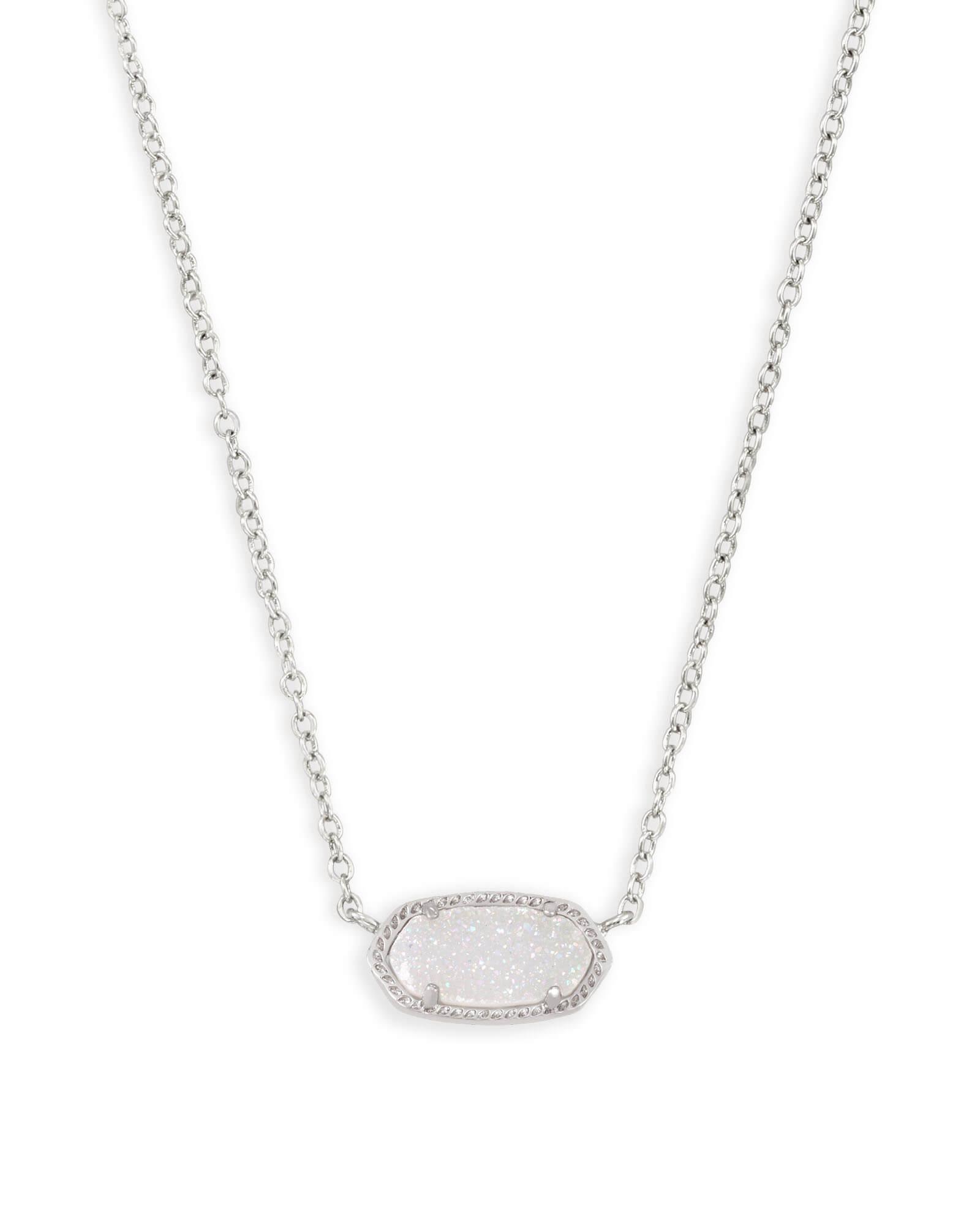 Elisa Silver Pendant Necklace in Emerald Cat’s Eye Product Image