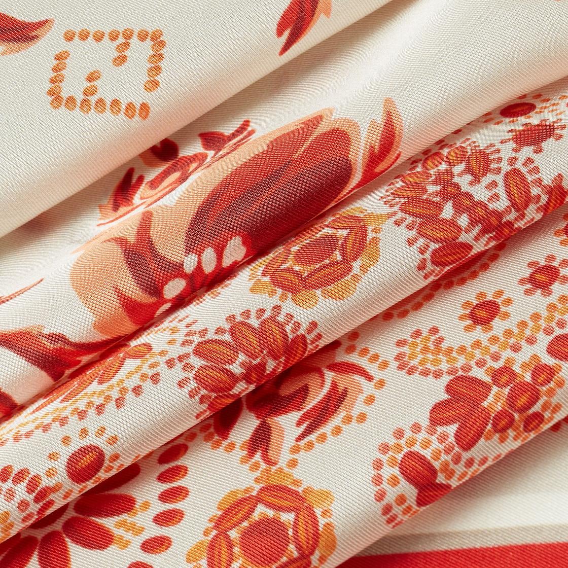 Fendi PareoIvory silk Coral Bandana pareo Product Image