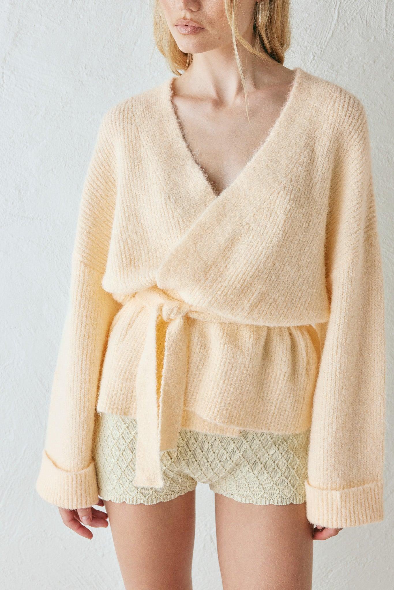 Samira Knit Cardigan Cream Product Image