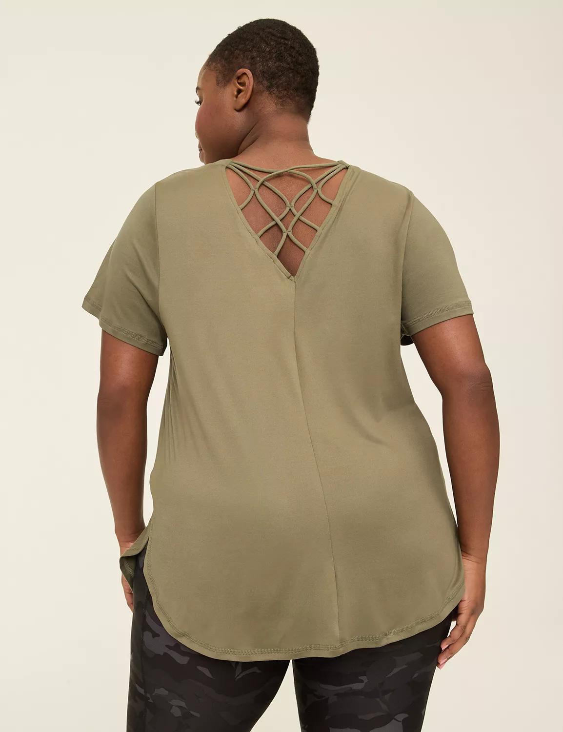 LIVI Soft Macrame Back-Detail Tee Product Image