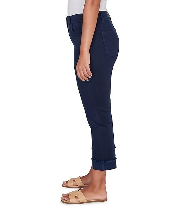 Ruby Rd. Petite Size Soft Stretch Twill Cuffed Hem Girlfriend Pants Product Image