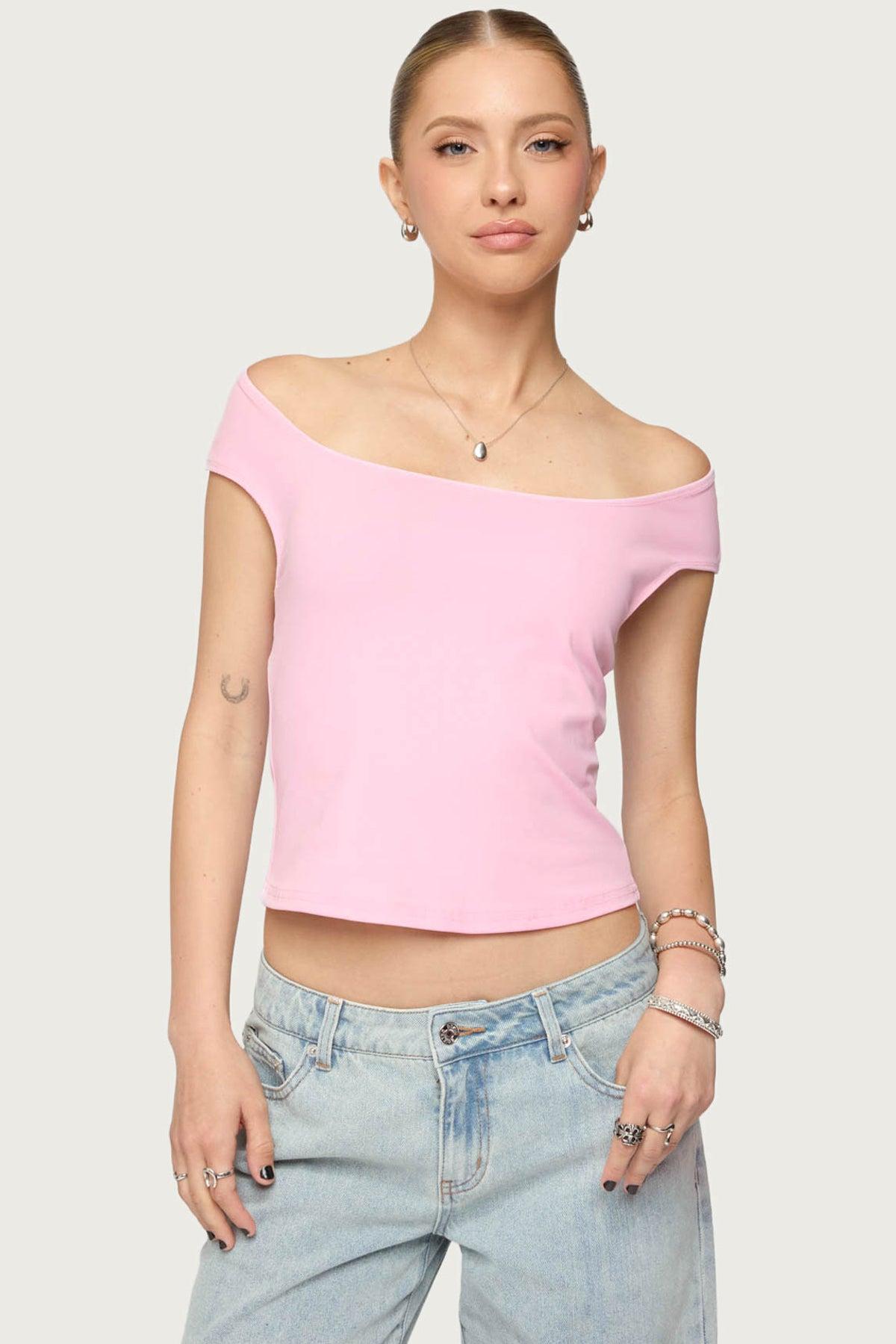 Mikkey Cut Out Off Shoulder Top Product Image