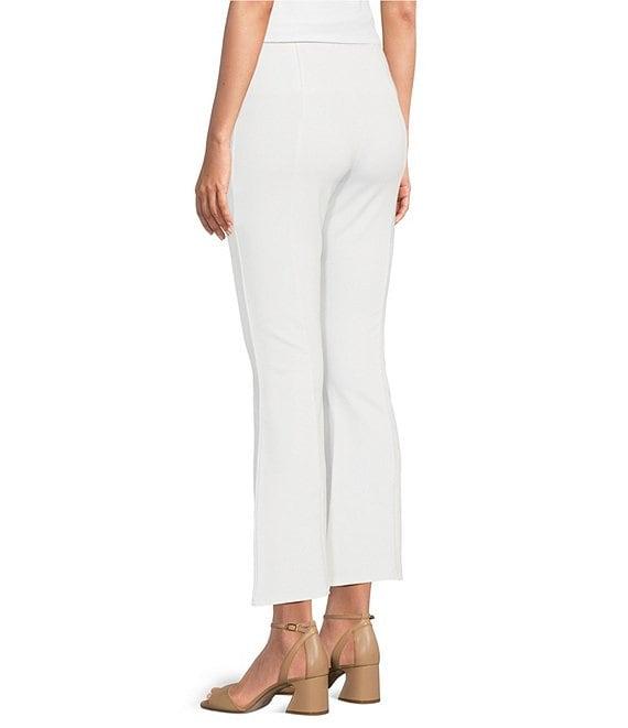 Slim Factor by Investments Ponte Knit No Waist Kick Flare Leg Pants Product Image