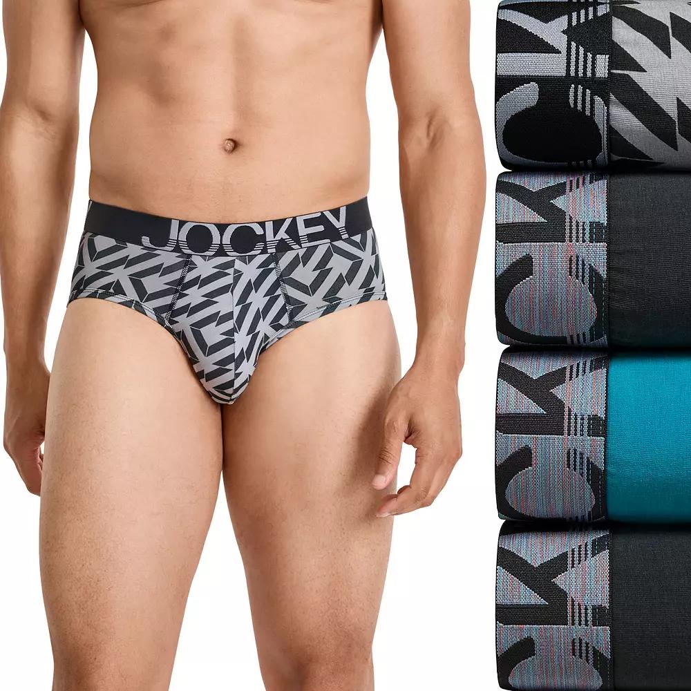 Men's Jockey 4-Pack ActiveStretch™ Briefs, Size: XL, Blue Team Product Image