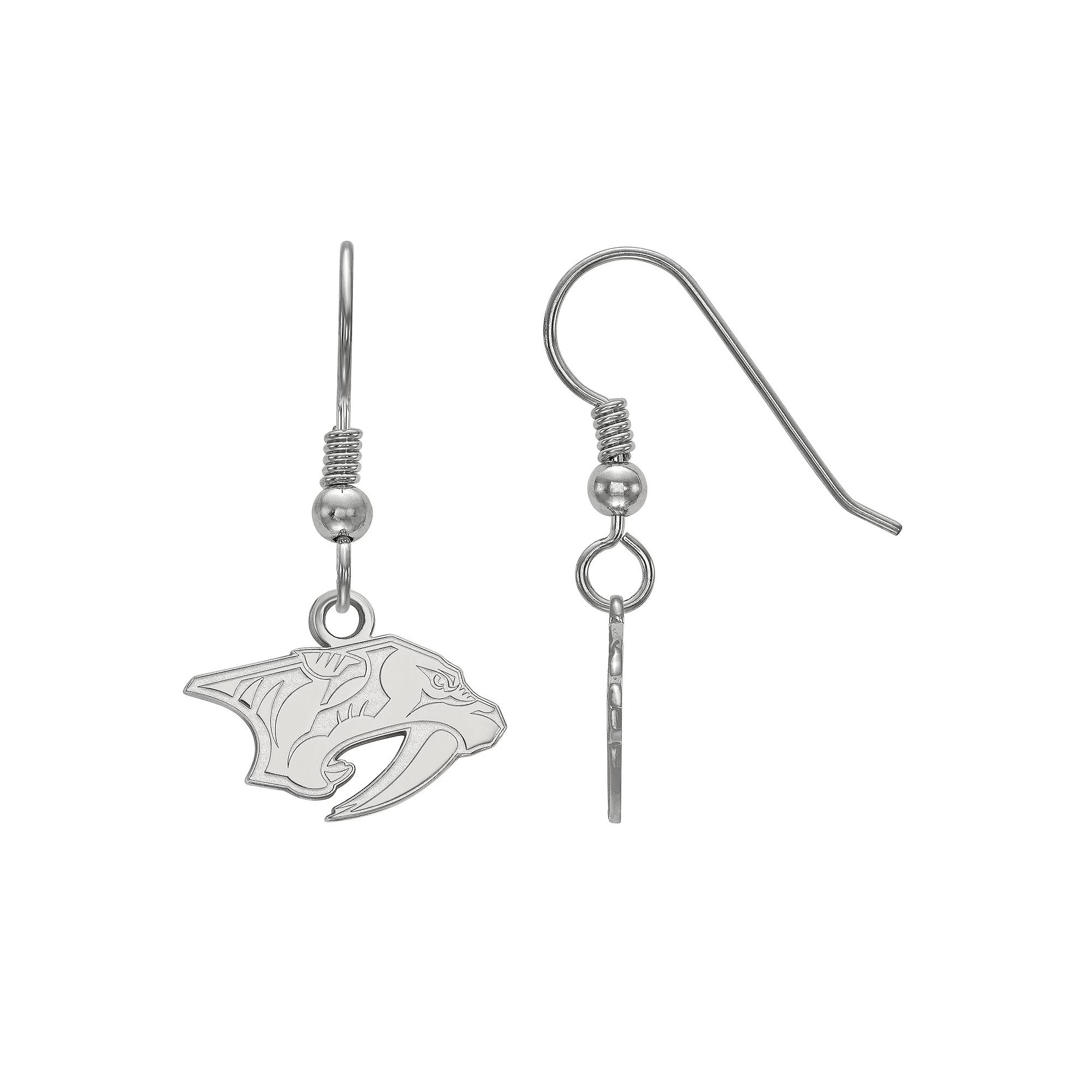 LogoArt Nashville Predators Sterling Silver Mini Dangle Earrings, Women's Product Image