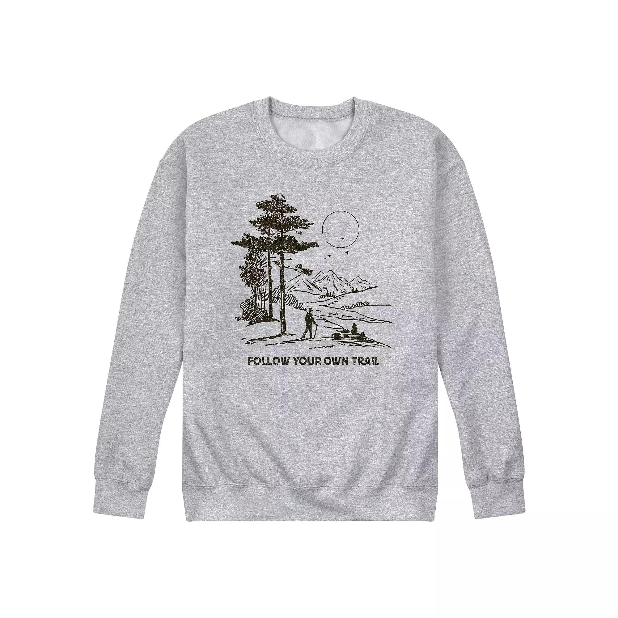 Men's Follow Your Own Trail Fleece Sweatshirt,  Product Image