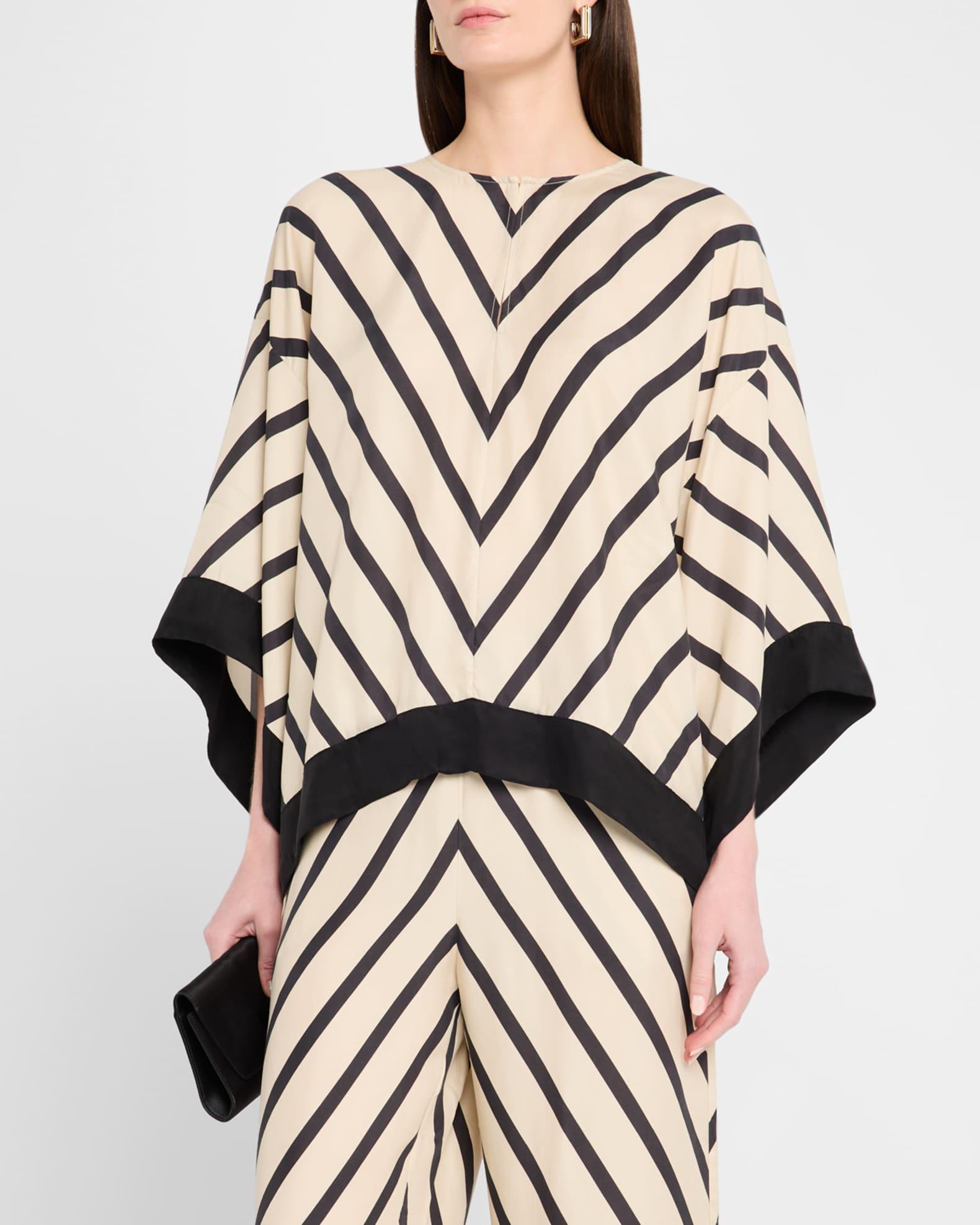 Cicie Oversized Chevron Striped Blouse Product Image