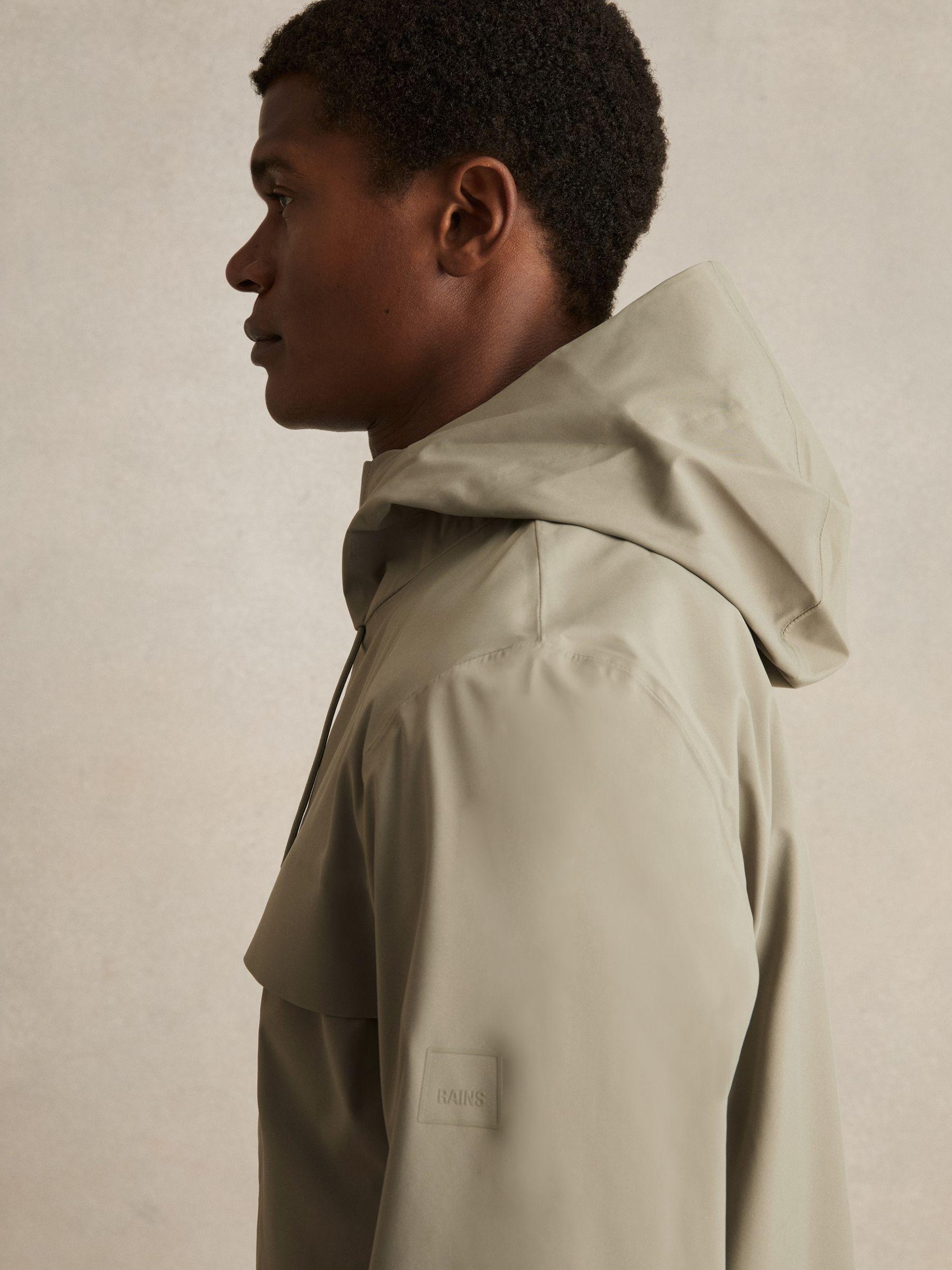 Rains Hardshell Cargo Jacket in Drift Green Product Image