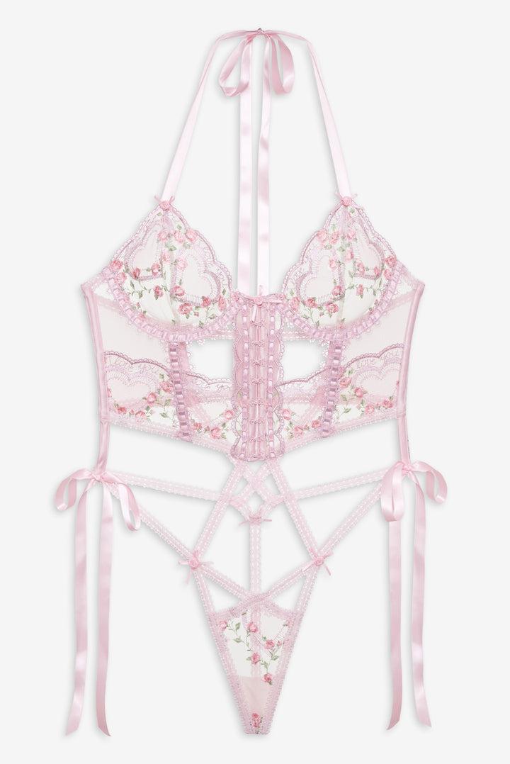 Ily Embroidered Teddy — Pink Product Image