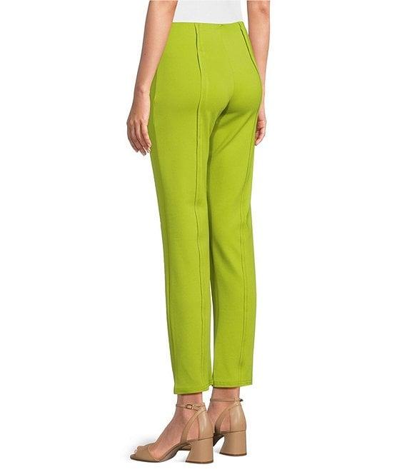 Slim Factor by Investments Ponte Knit No Waist Slim Leg Ankle Pants Product Image
