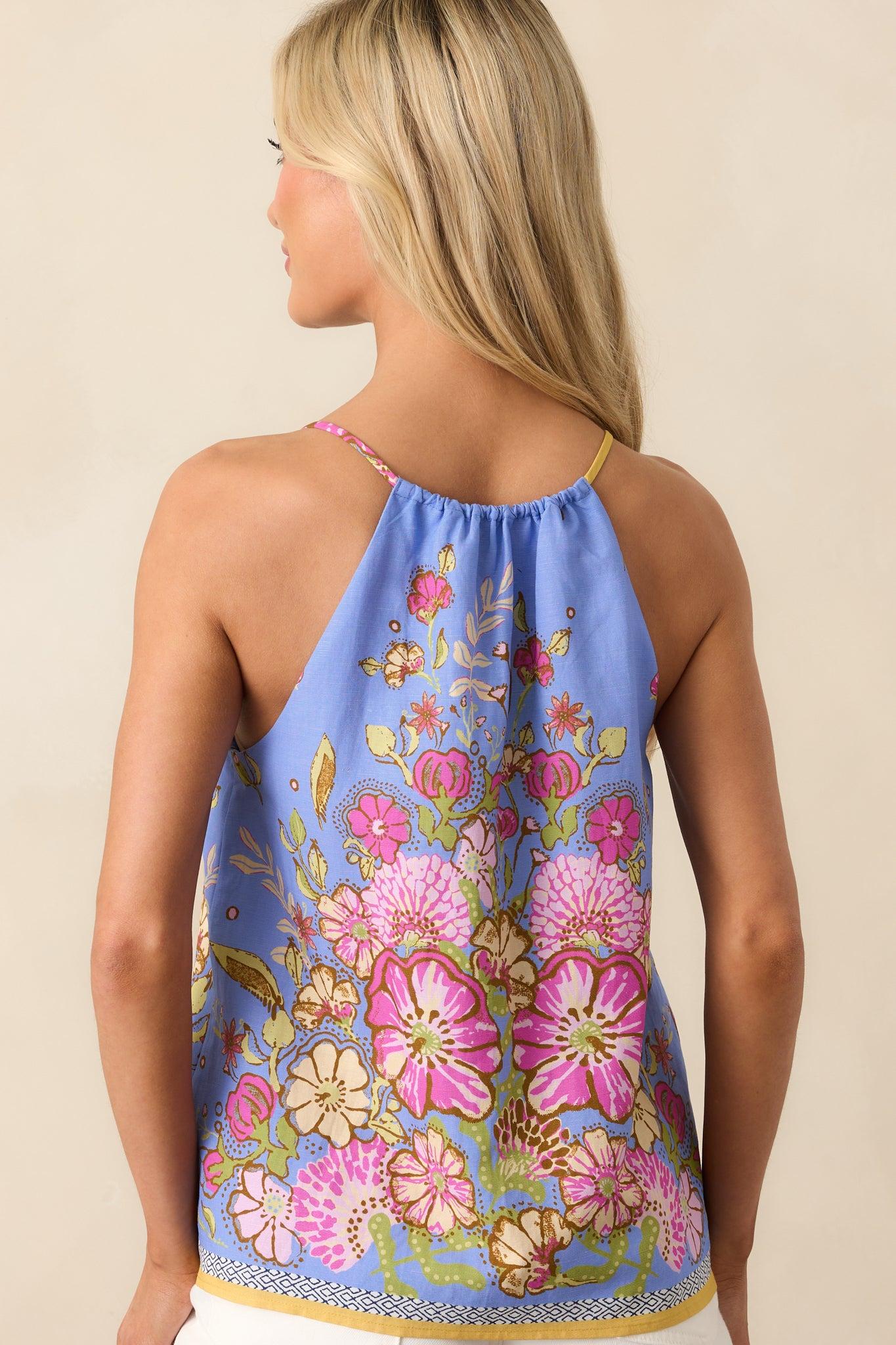 Garden Grove Periwinkle Multi Floral Tank Top Product Image