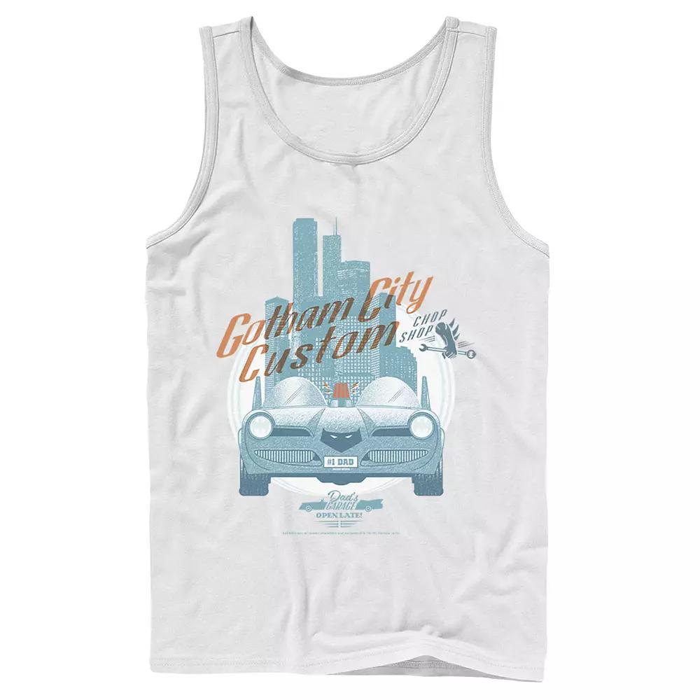 Men's DC Comics Gotham City Customs Shop Poster Tank Top,  Product Image