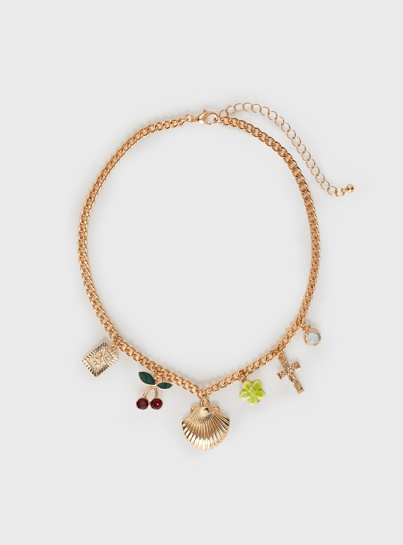 All My Life Charm Necklace Gold Product Image