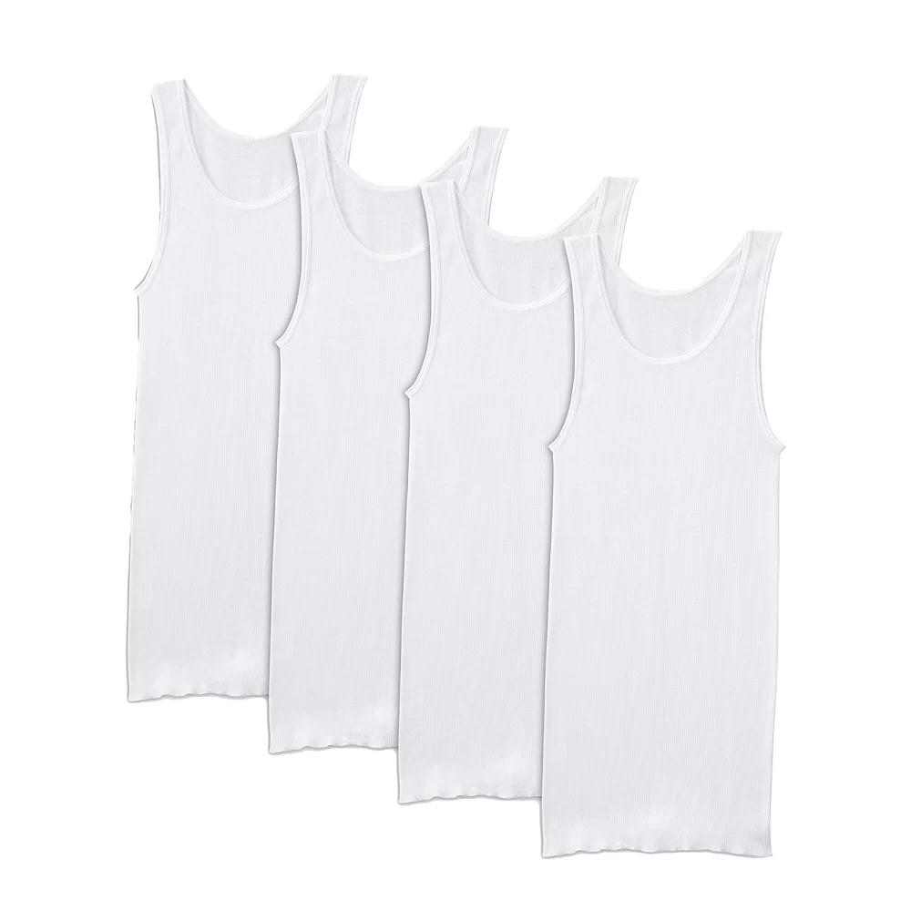 Men's Fruit of the Loom® 4-pack Premium A-Shirt Tank Top Set, Size: Medium, White Product Image