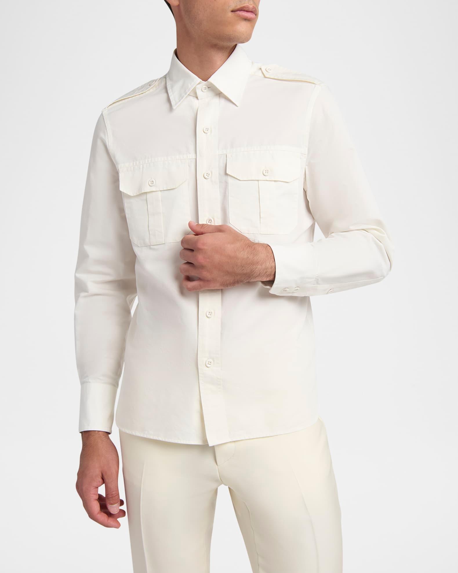 Men's Cotton-Silk Poplin Western Shirt Product Image