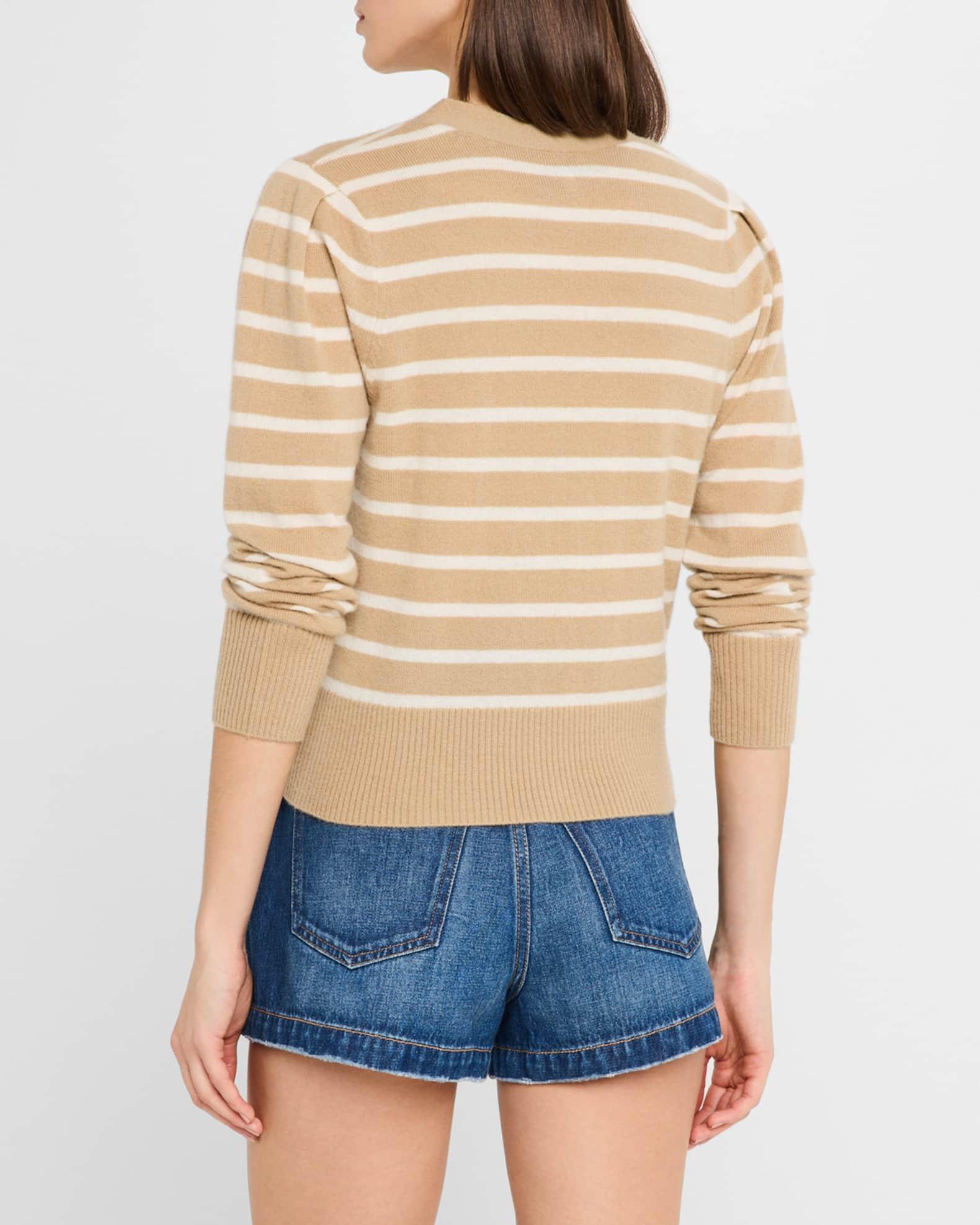 Solene Stripe Cashmere Cardigan Product Image