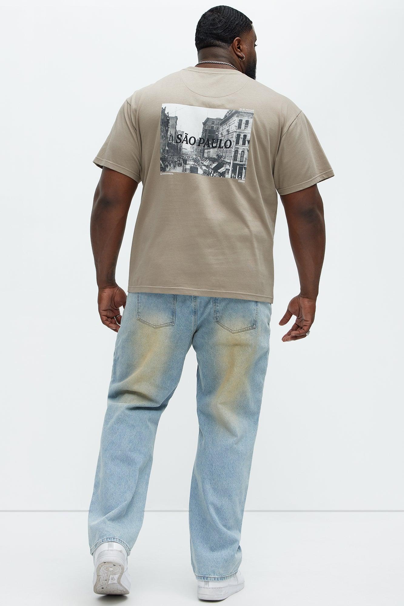 Sao Paulo Oversized Short Sleeve Tee - Taupe Product Image