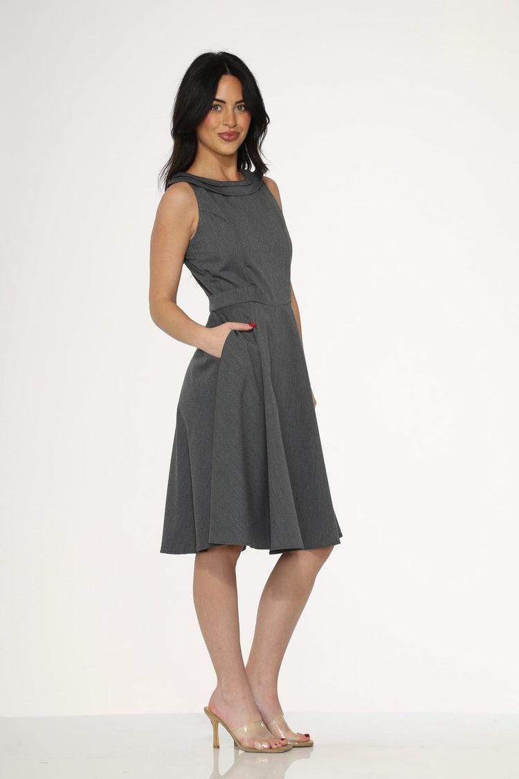 Grey Swing Dress Product Image