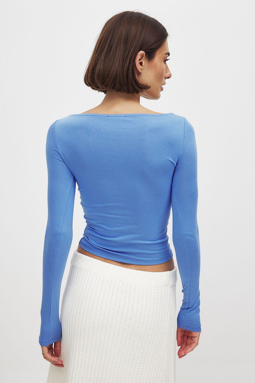 Boat Neck Long Sleeve Top Product Image
