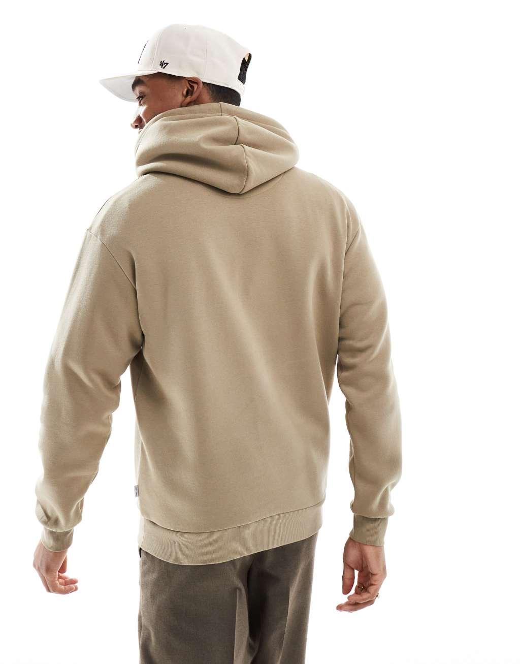 Jack & Jones oversized hoodie in beige Product Image