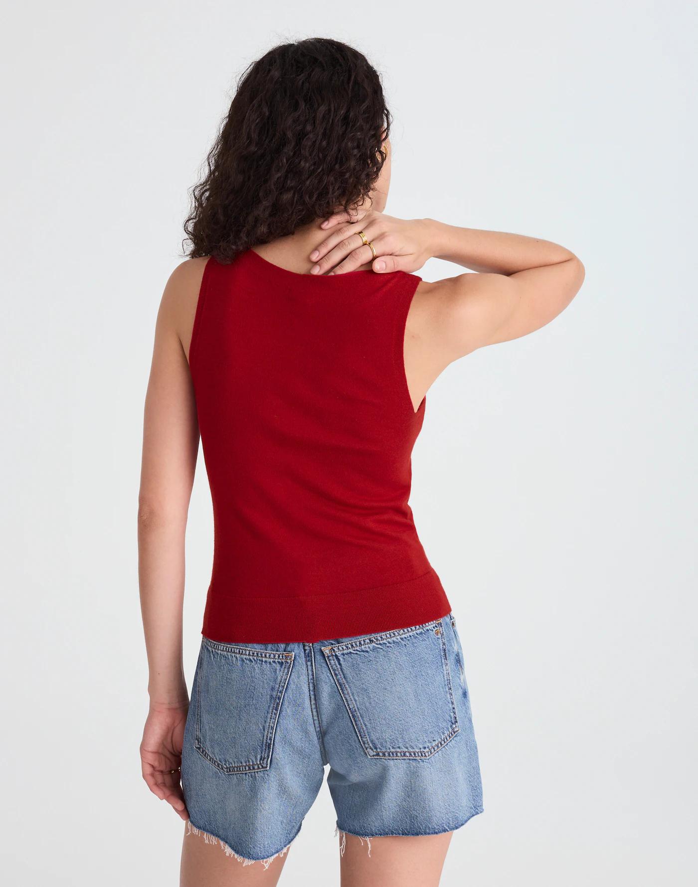 Boatneck Sleeveless Sweater Product Image