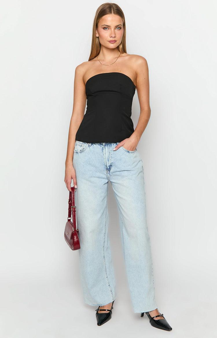 Layi Black Strapless Top Girls Product Image