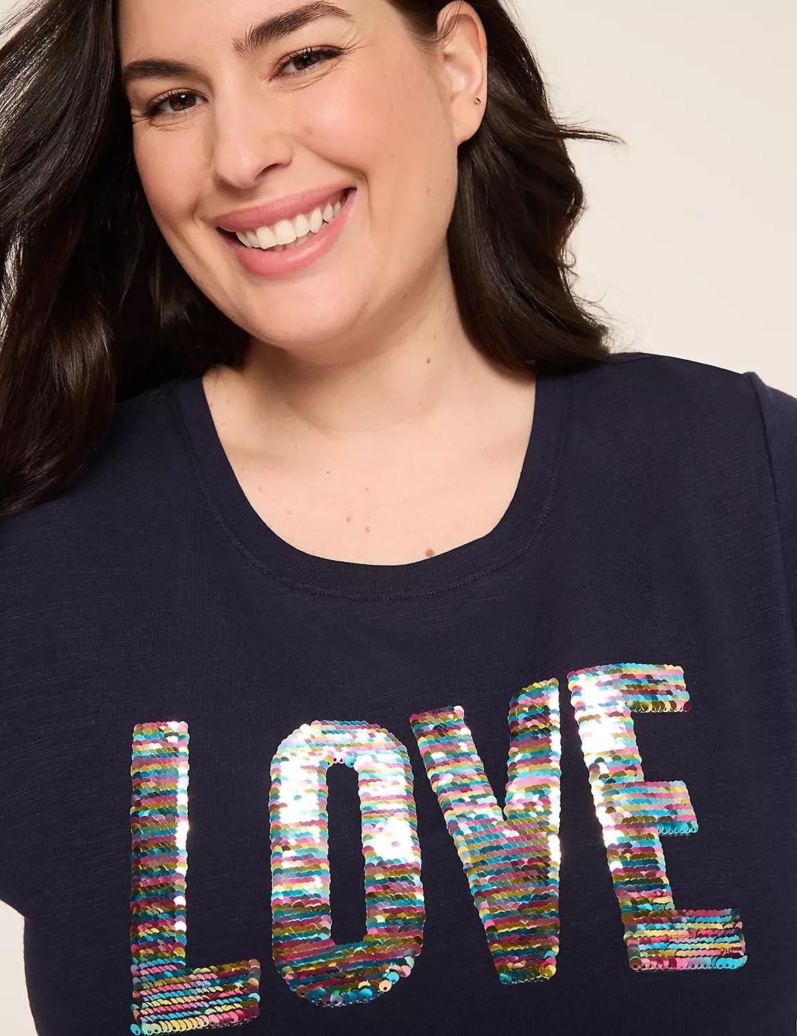Sequin Love Graphic Tee Product Image
