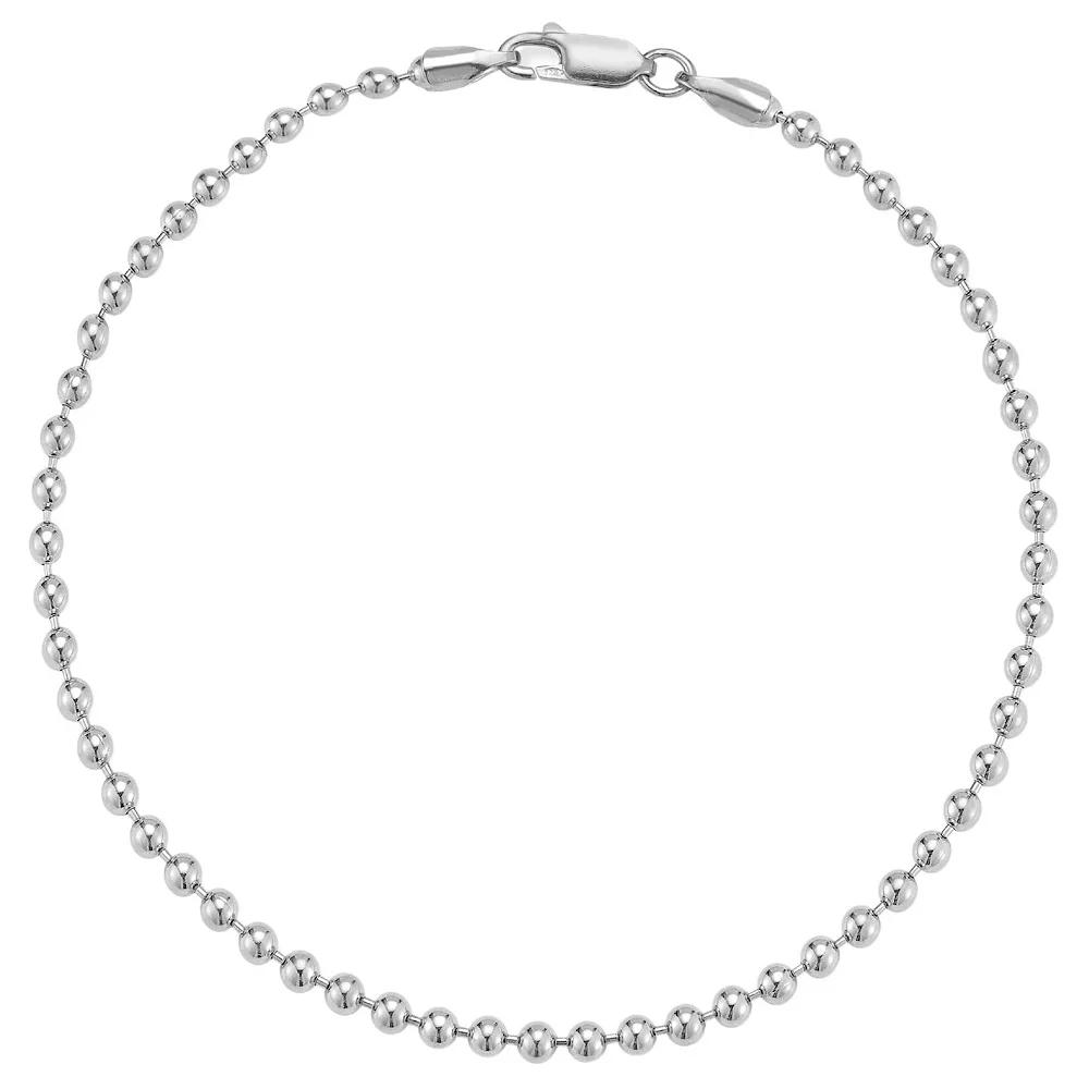 Men's Menster Sterling Silver Ball Bracelet, Size: 9.5" Product Image