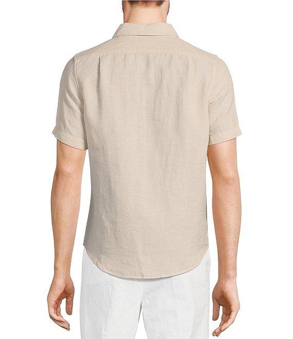 Murano Baird McNutt Linen Textured Short Sleeve Woven Camp Shirt Product Image