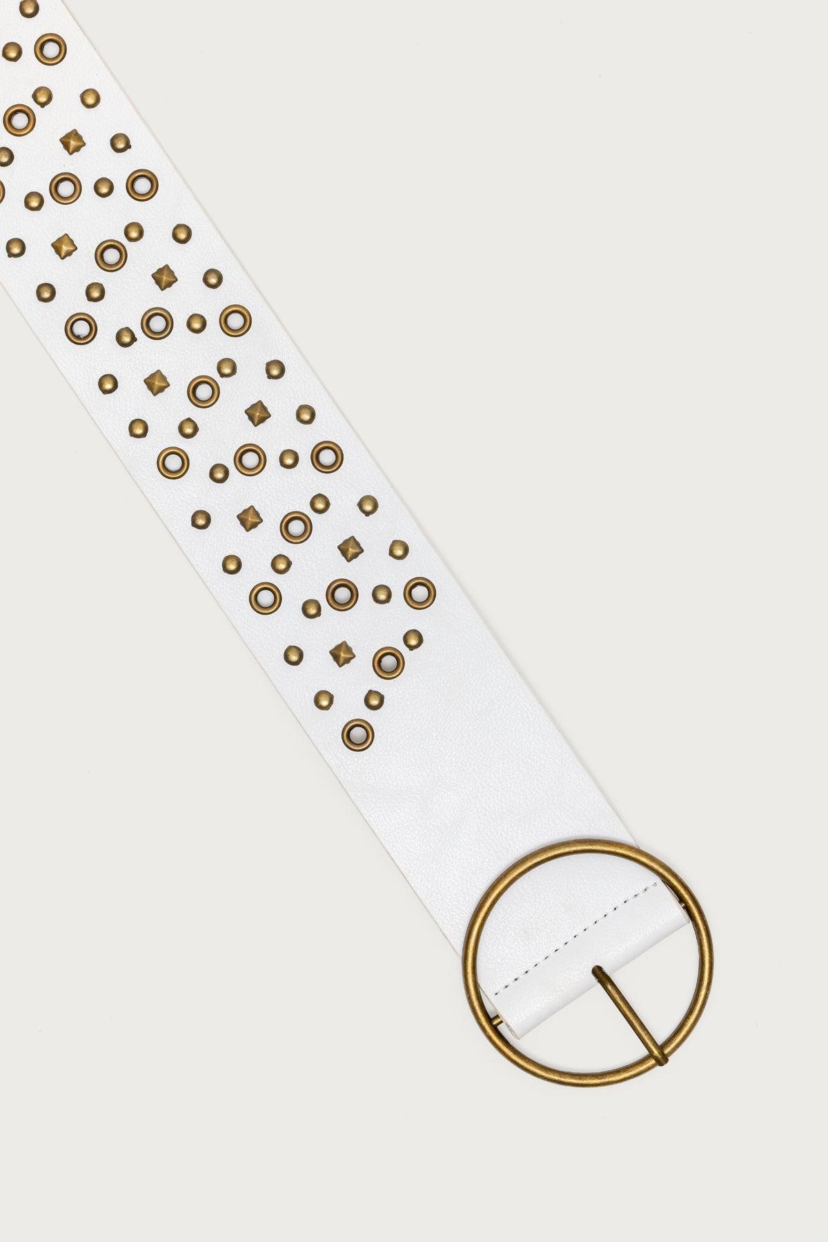 Stud & Grommet Faux Leather Belt Product Image