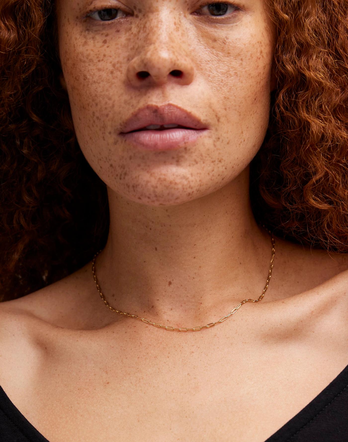 Demi-Fine Paperclip Chain Necklace Product Image